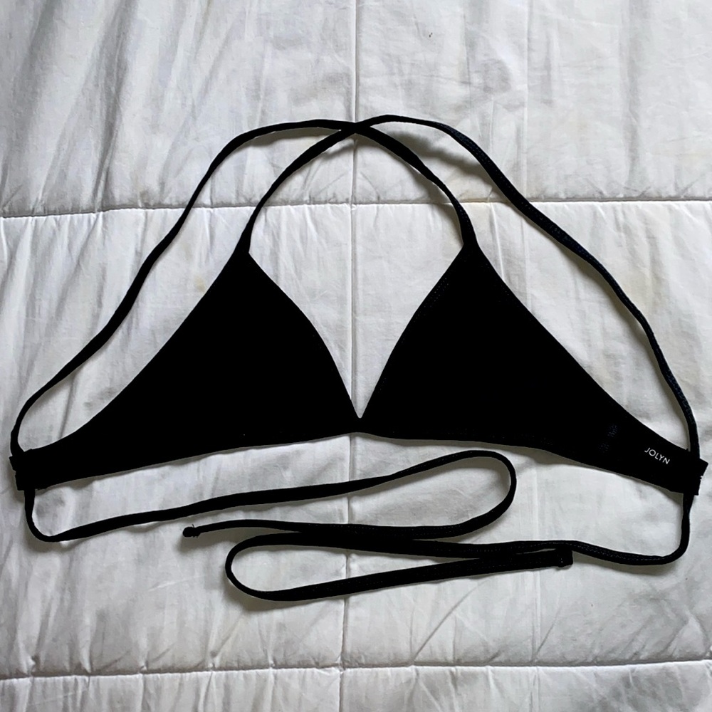 Jolyn Triangle Bikini Top-XS Black